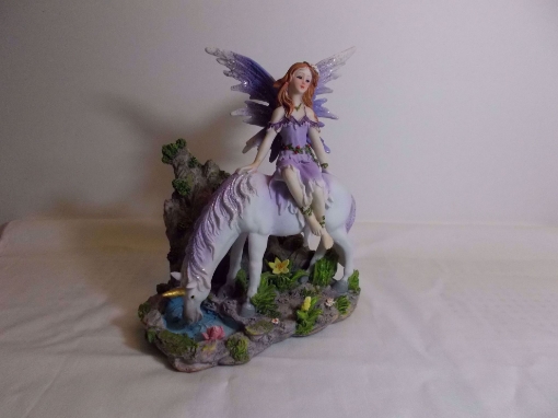 Picture of Lavender Fairy And Unicorn Figurine