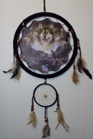 Picture of Wolf pack night with Moon Mandala Scene – Dreamcatcher  -  by Al Agnew