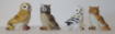 Picture of Colorful Nocturnal Cute Barn Great Horned Snowy & Screech Owl Chicks Figurine Set of 4 Collectible