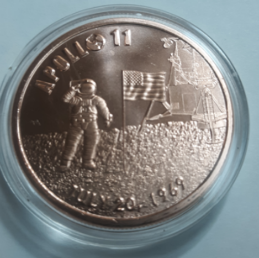 Picture of Apollo 11 50th Anniversary - July 20, 1969 - July 20, 2019  1oz Copper (Round) Coin (GSM)