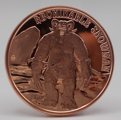 Picture of Abominable Snowman - 1oz Copper Round (Coin)