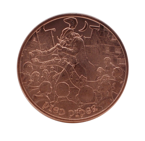 Picture of Medieval Legends  Pied Piper (1 oz Copper Round Coin)