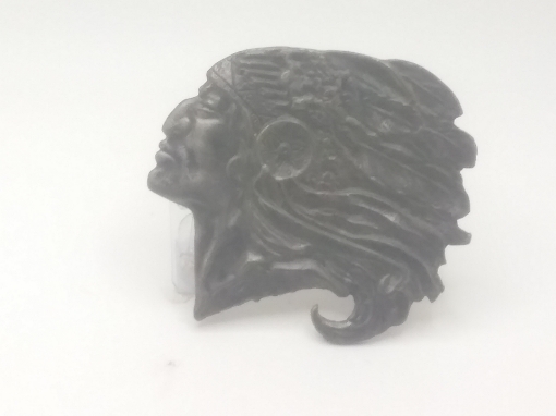 Picture of Indian Head Side view with head dress Belt Buckle