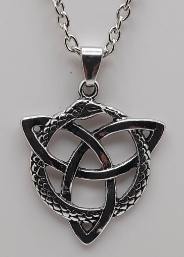 Picture of Gothic Vintage Silver Hollow Viking Rune Pendant Necklace