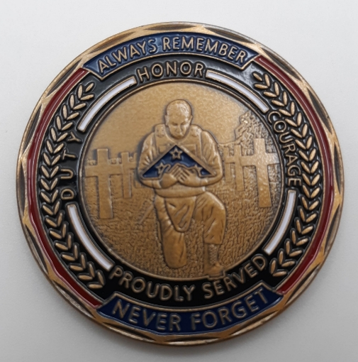 Picture of We Stand for the Flag | We Kneel for the Fallen  (Commemorative Coin)