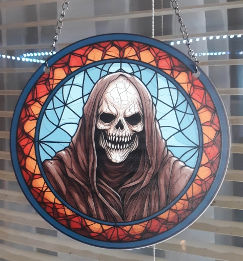 Picture of Reaper in Brown Clock | Sun Catcher