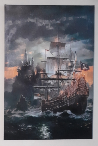 Picture of Pirate Ship with Skull Island