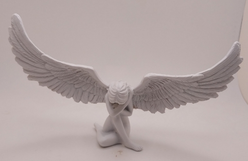 Picture of Angel sitting with wings open | Grieving