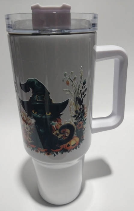 Picture of Cat Black Halloween with Pumpkin