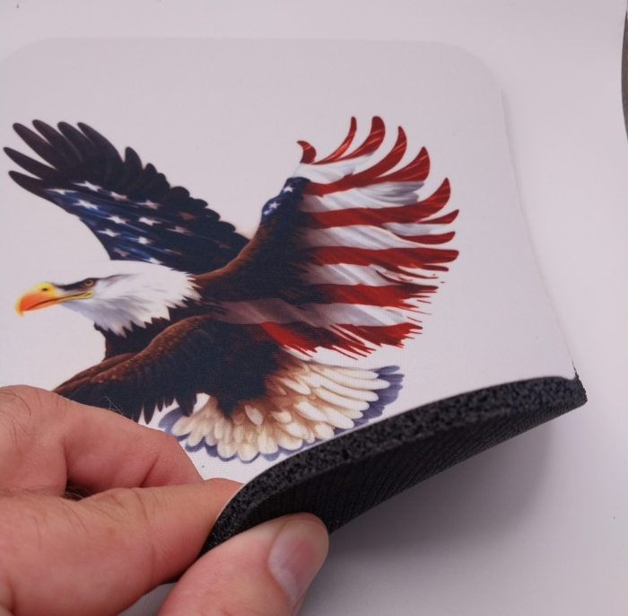 Picture of Eagle  - Large with USA Flag Design on Wings ( Thick Mouse Pad)