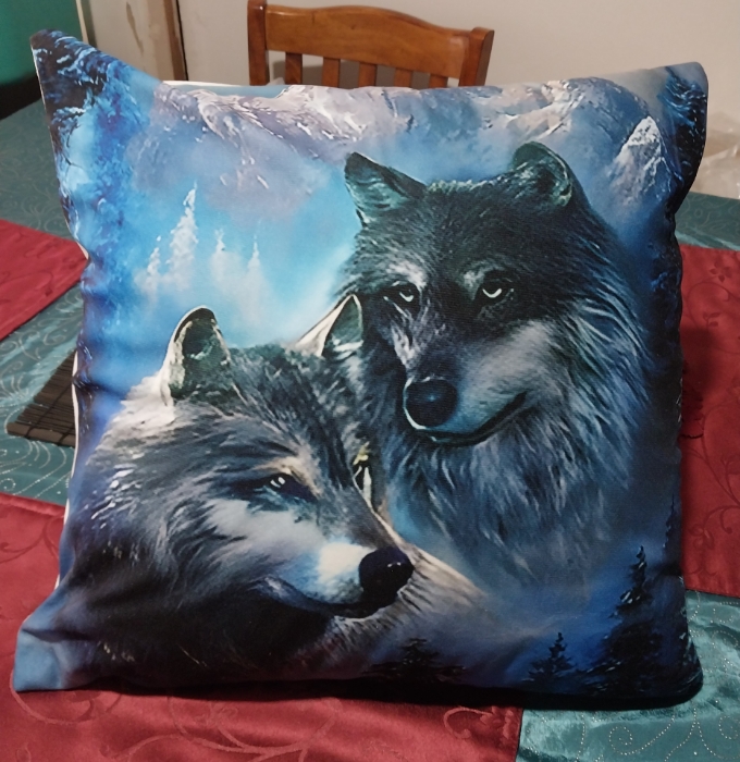 Picture of Wolves with mountain background