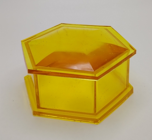 Picture of Hexagon Trinket Box | Golden Yellow