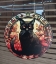 Picture of Black cat with flowers (Acrylic Sun Catcher)