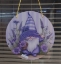 Picture of Gnome in Purple & White with Flowers (Acrylic Sun Catcher)