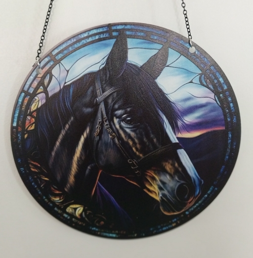Picture of Horse Black at sun set (Suncatcher)