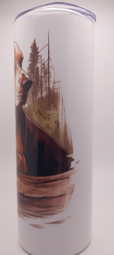 Picture of Beagle on Log Tumbler