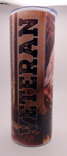 Picture of Veteran  with Eagle Tumbler