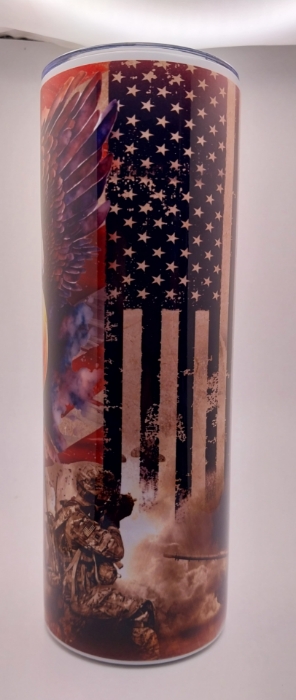 Picture of Military Veteran  with Eagle Tumbler