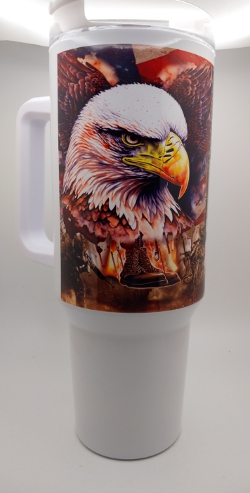 Picture of Military Veteran  with Eagle Tumbler